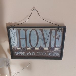 Hanging home sign
